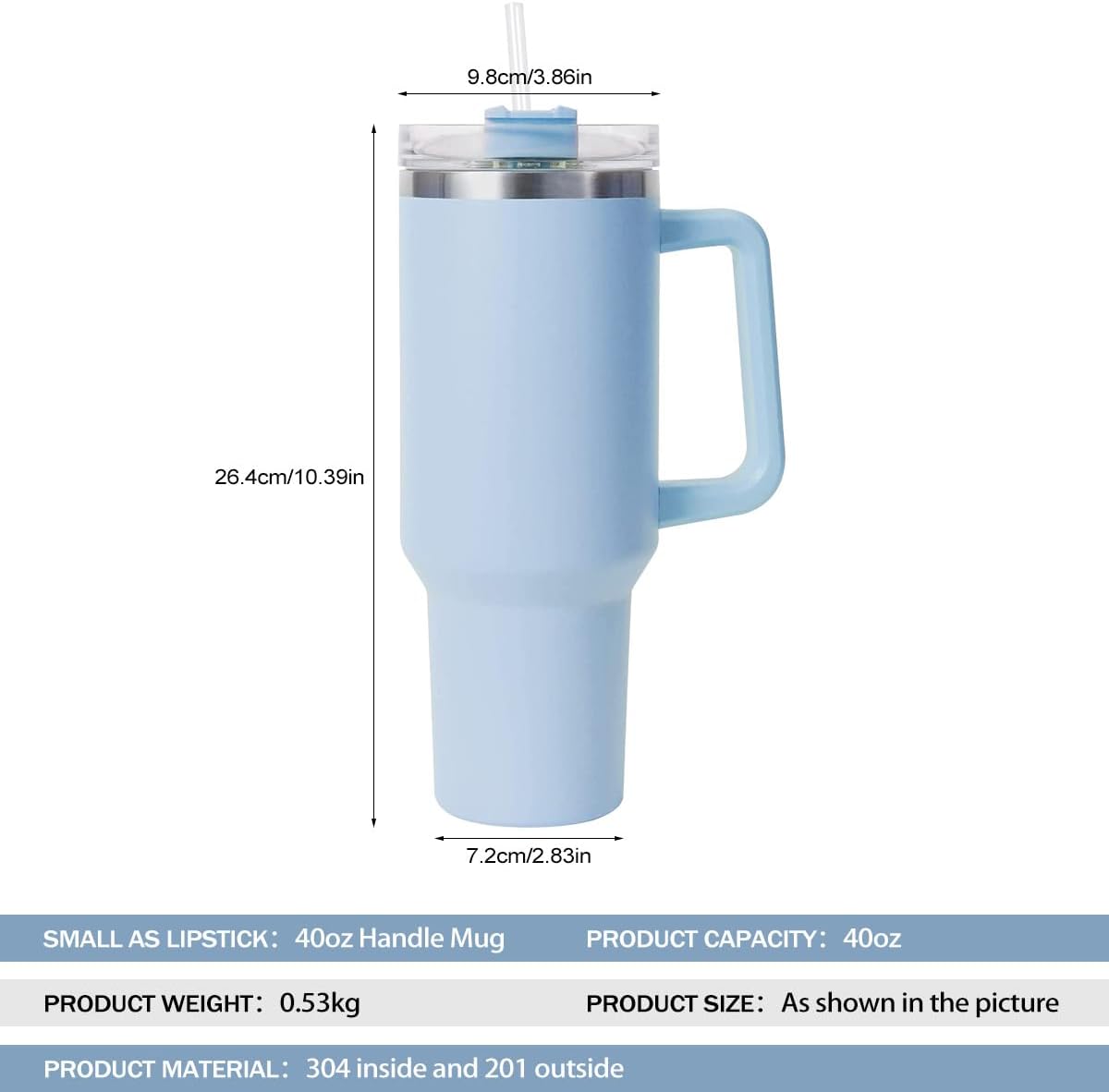 40oz Stainless Steel Vacuum Insulated Cup